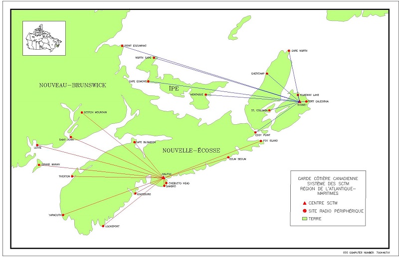 carte de réseau SCTM - Maritimes